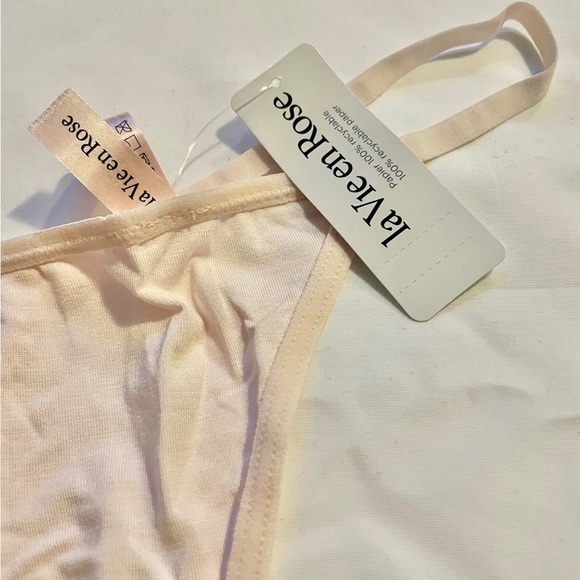 Sz XL La vie en rose thong light pink NWT - Picture 4 of 4